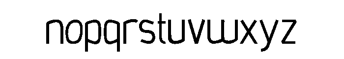 The Regular Type Font LOWERCASE
