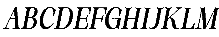 The Rokvella Bold Slanted Font UPPERCASE