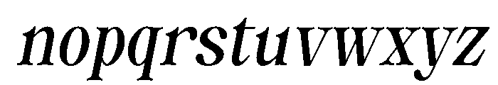 The Rokvella Bold Slanted Font LOWERCASE