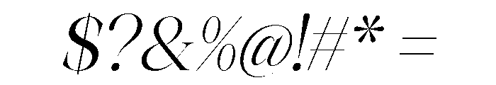 The Rokvella Slanted Font OTHER CHARS