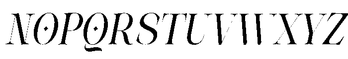 The Rokvella Slanted Font UPPERCASE