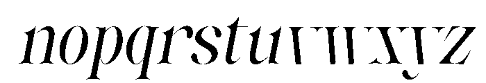 The Rokvella Slanted Font LOWERCASE