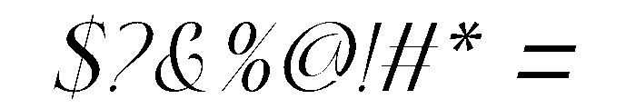 The SARGENT Serif Italic Font OTHER CHARS