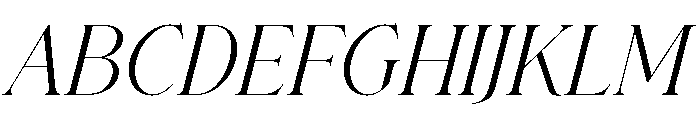 The SARGENT Serif Italic Font UPPERCASE