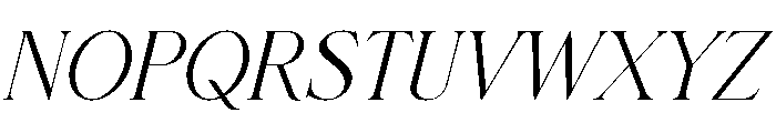 The SARGENT Serif Italic Font UPPERCASE