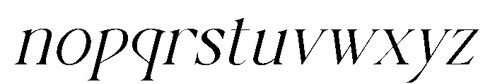 The SARGENT Serif Italic Font LOWERCASE