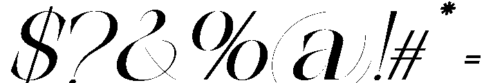 The Simple Editorial Italic Exp Font OTHER CHARS