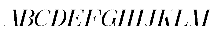 The Simple Editorial Italic Exp Font UPPERCASE