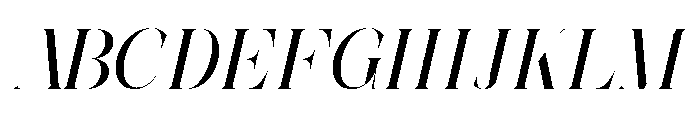 The Simple Editorial Italic Reg Font UPPERCASE