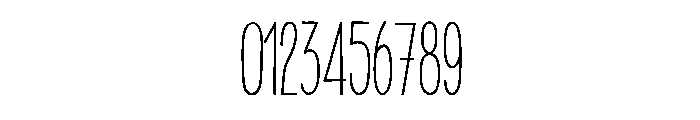 The Skinny Font OTHER CHARS