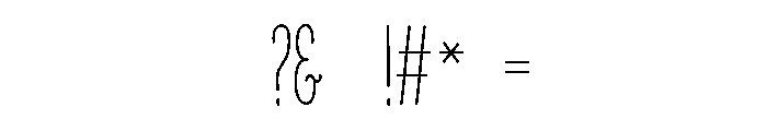 The Skinny Font OTHER CHARS