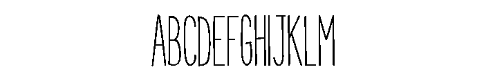 The Skinny Font UPPERCASE