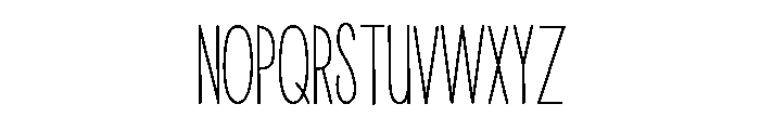 The Skinny Font UPPERCASE