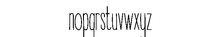 The Skinny Font LOWERCASE