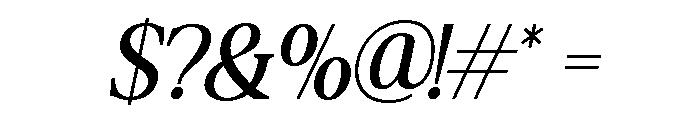 The Snuffle Solstice Italic Font OTHER CHARS