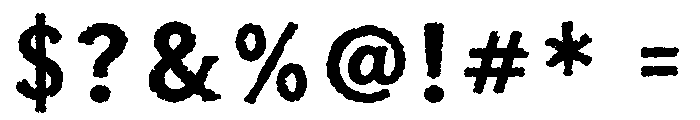 The Sunday Atelier Rough Reg Font OTHER CHARS