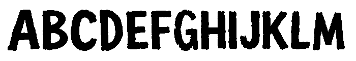 The Sunday Atelier Rough Reg Font UPPERCASE