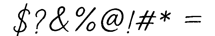 The Sunny Field Script Regular Font OTHER CHARS