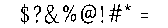 The Sunny Field Serif Regular Font OTHER CHARS