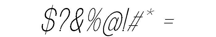 The Talk ExtLt Cond Ita Font OTHER CHARS