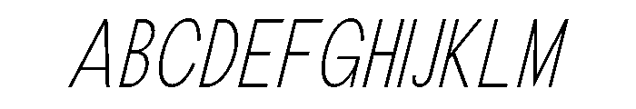 The Talk ExtLt Cond Ita Font UPPERCASE