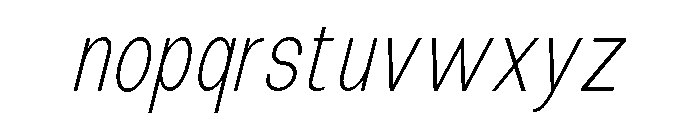 The Talk ExtLt Cond Ita Font LOWERCASE