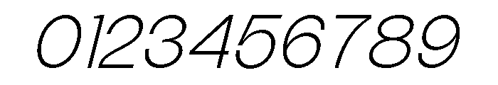 The Talk Light Expanded Italic Font OTHER CHARS