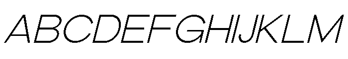 The Talk Light Expanded Italic Font UPPERCASE