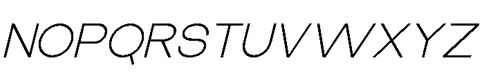 The Talk Light Expanded Italic Font UPPERCASE