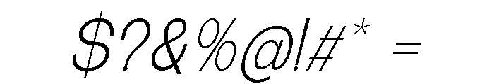 The Talk Light Italic Font OTHER CHARS