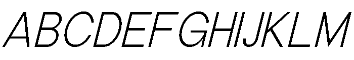 The Talk Light Italic Font UPPERCASE