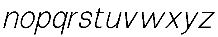 The Talk Light Italic Font LOWERCASE