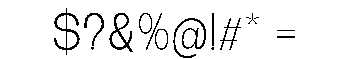 The Talk Light Font OTHER CHARS