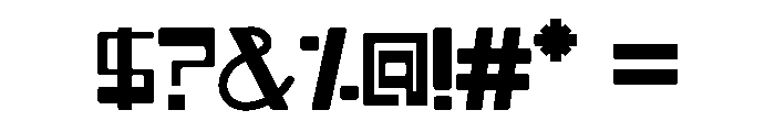 The Thick Font OTHER CHARS