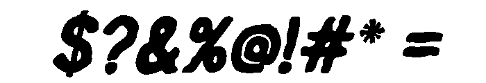 The Western Island Italic Font OTHER CHARS