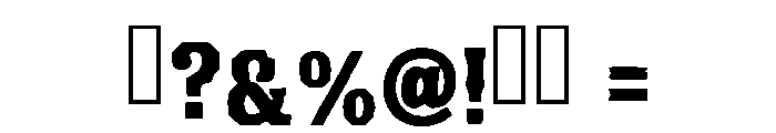 The Western Regular Font OTHER CHARS