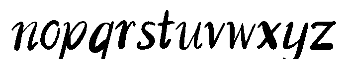 The letter Font LOWERCASE