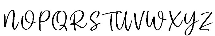 TheAlphabetYoubie-ThinScript Font UPPERCASE