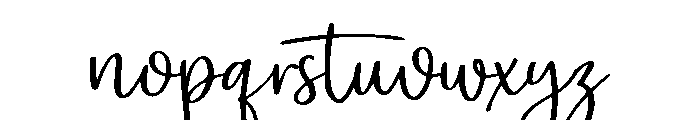 TheAlphabetYoubie-ThinScript Font LOWERCASE