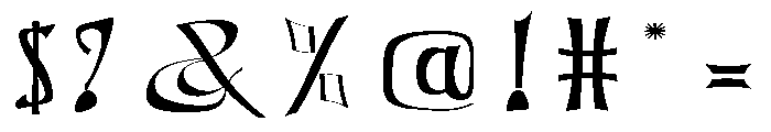 TheHorror Font OTHER CHARS