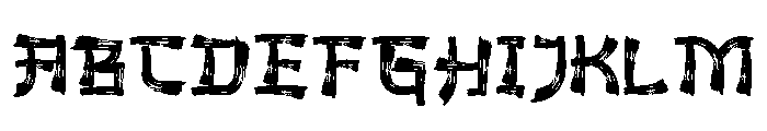 TheLastShuriken-Rough Font UPPERCASE