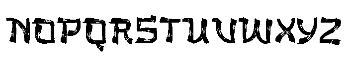 TheLastShuriken-Rough Font UPPERCASE
