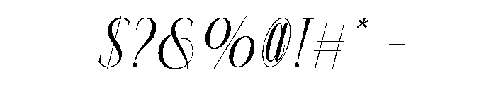 TheLuneLasthingItalic-Regular Font OTHER CHARS