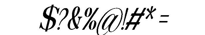 TheVelmira-Italic Font OTHER CHARS