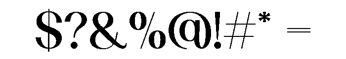 Theora Regular Font OTHER CHARS