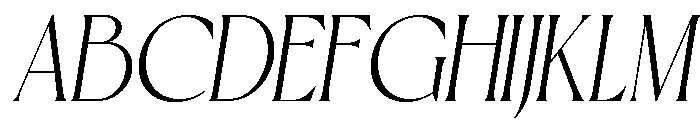 Theravin Oblique Font UPPERCASE