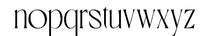 Theravin Regular Font LOWERCASE
