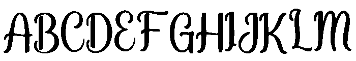 Theremin Font UPPERCASE