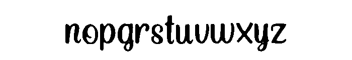 Theremin Font LOWERCASE