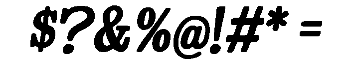 Therry Woggens Bold Italic Font OTHER CHARS